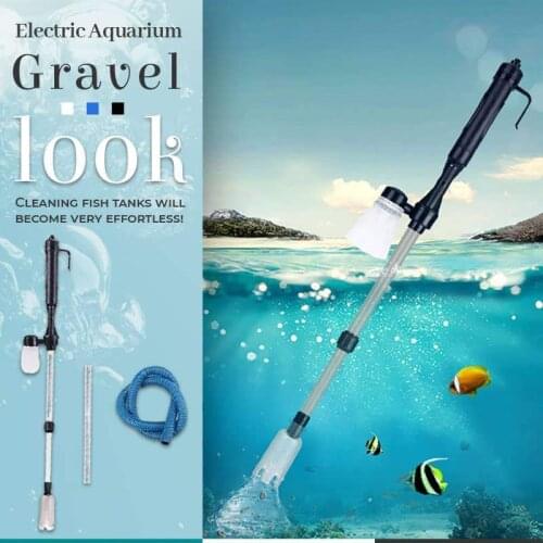 Electric Aquarium Gravel Cleaner Fish Tank Water Change Pump Aquarium Cleaning Tool Water Changer Gravel Siphon Filter Pump