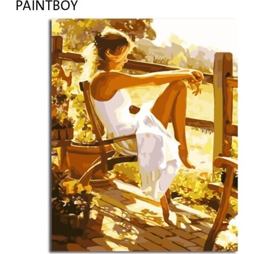 PAINTBOY Framed Pictures Figure Painting DIY Digital Oil Painting By Numbers Painting&Calligraphy Home Decor