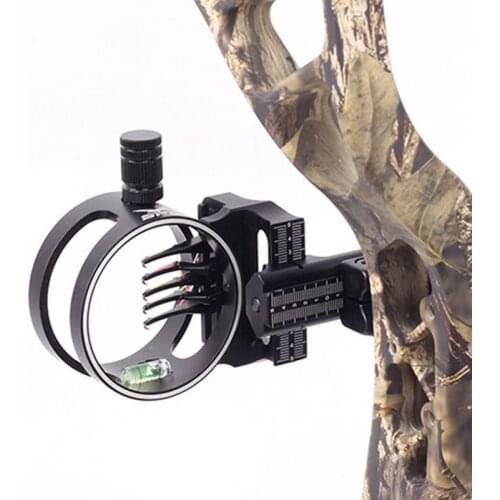 SPG Compound Bow Sight 5 pin Parts Archery Micro Adjustable Ultra Light Bow Sight Upgrade Replacement