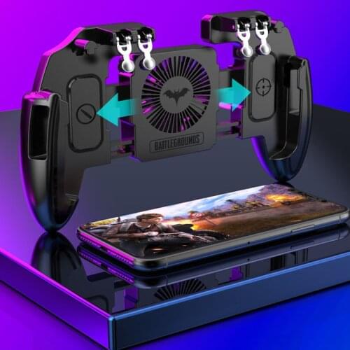 For PUBG Mobile Controller Gamepad With Cooler Cooling Fan For iOS Android For Samsung Galaxy L2 R2 Operation Joystick Cooler