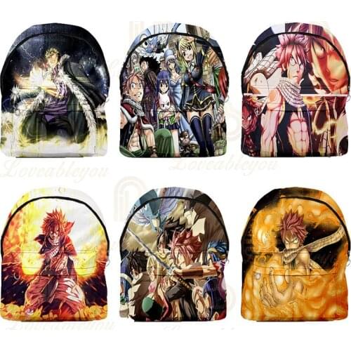Beautiful Fairy Tail Backpack Boys Girls Back To School Men Women Hot Sale Rucksack Anime Cosplay Accessories for Teens