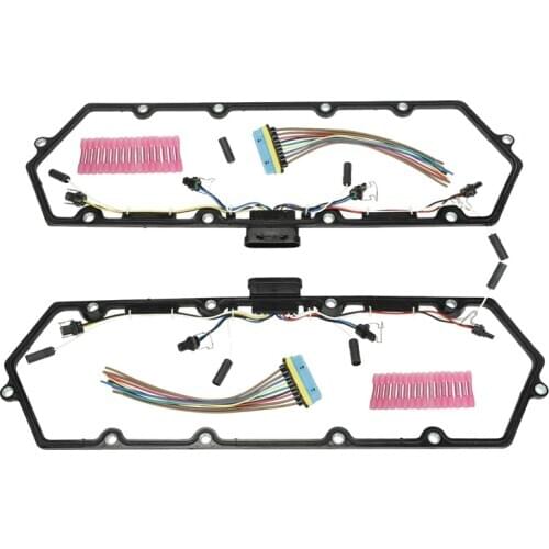 For Ford 7.3L V8 Fuel Oil Valve Cover Gasket with Injector & Glow Plug Harness Kit