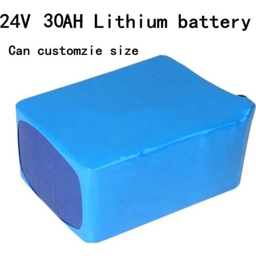 Customize Size 24v 30ah Lithium Ion Battery 24v 30Ah Li-ion Battery for Electric Scooter Boat Forklift 500W + 2A Charger