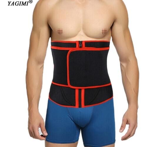 Man Waist Trainer Belt Corset Workout Fitness Sauna Sweat Belt Body Shaper Tummy Control Slimming Workout Fitness Girdles Fajas
