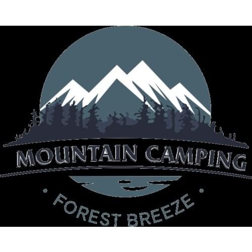 Snow Mountain Camping Patch Landscape Heat Vinyl Printed Transfer Iron On Vinyl Forest letter Patch For Clothes Decor