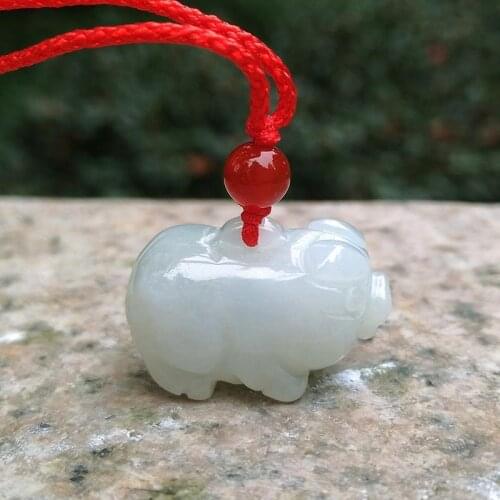Natural White Fashion Jade Pendant Hand-carved Jadeite Pendants Men Women Necklace Jewelry Fine Necklaces