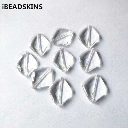 New arrival! 30x26mm 180pcs Clear acrylic Faceted Rhombus shape Beads for Necklace,Earrings parts,hand Made Jewelry DIY