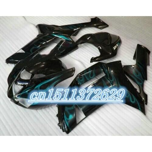 Dor-hot sale fairings for Kawasaki Ninja 636 ZX6R 07 08 black fairing kit ZX-6R 2007 2008 D