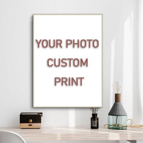 Personalized Gift Custom Poster Any Size Print Canvas Wall Art with Your Photo Painting Decoration Picture for Living Room