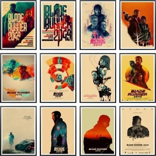 American Movie Blade Runner 2049 Retro Posters Good Quality Kraft Paper Printed Wall Posters Art Painting Home Room Decor