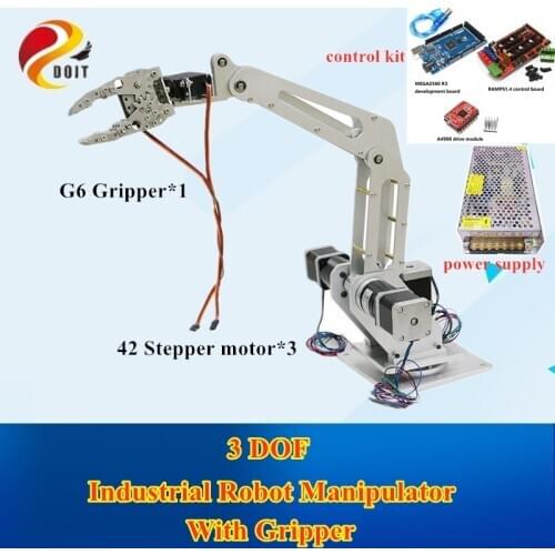 Industrial Robot Arm 3DOF Axis Mechanical Manipulator with Gripper And Controlfor 3d Printer Writing Laser Engraving Palletizing