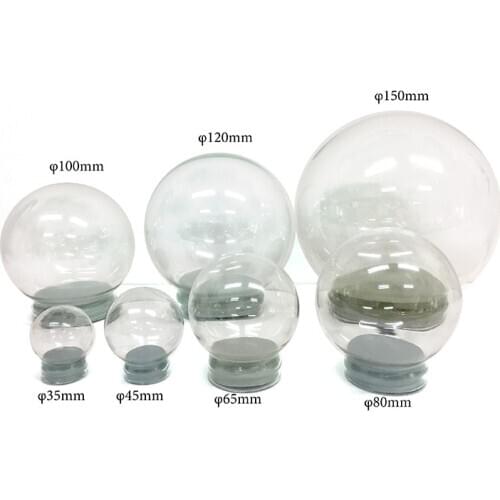 Promotional Gift 45/65/80100/120 mm Diameter DIY Empty glass snow globe Crystal Ball Glass Birthday Wedding Valentines Day
