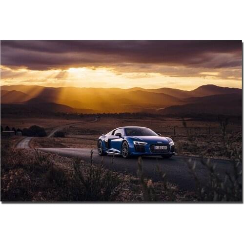 R8 Supercar Poster Canvas Cloth Fabric Print Painting Wall Art Pictures For Living Room Decor