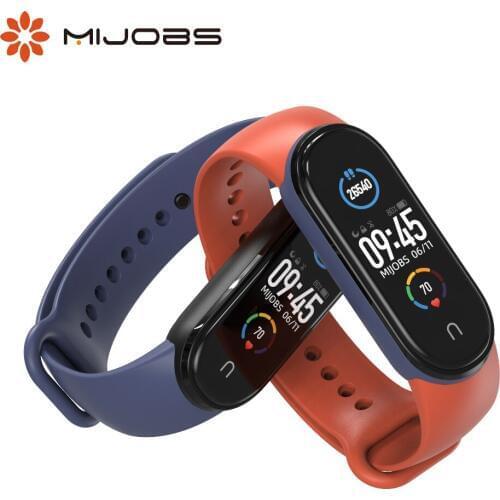For Xiaomi Mi Band 5 Strap Silicone Original Wristband Replacement Two-Color for Mi Band 5 NFC Global Bracelet Miband 5 Russia