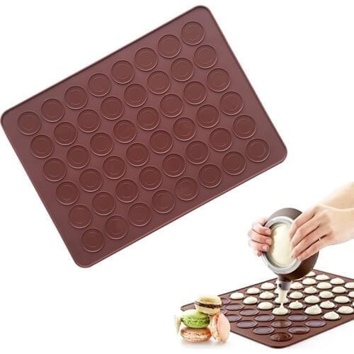 Silicone Macaron Pastry Oven Baking Mould 48-Cavity DIY Mold Heart Bear Penguin Macaron Mold Baking Mat Useful Baking Tools