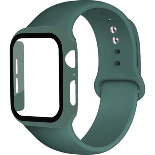 Glass+Band for Apple Watch strap 44mm 40mm 38mm 42mm Screen Protector+Case+belt Bracelet iWatch series 5 4 3 6 se Accessories