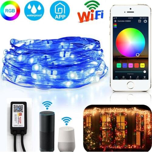 5/10/20M Smart Tuya WiFi LED String Light timer Garland Curtain Lamp Home Christmas Wedding Party Decoration Night Lights