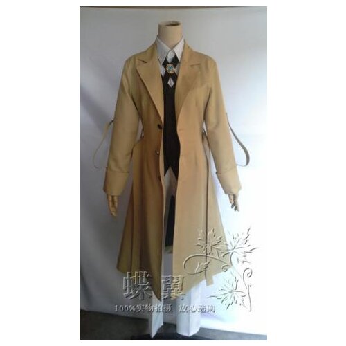 Free shipping 2016 Bungo Stray Dogs Dazai Osamu Uniform Cosplay Costume
