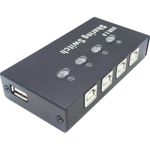 USB 2.0 Sharing switch usb hub 4 pc share 1 USB device 4 computers Shared keyboard mouse printer