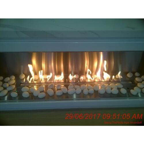 On sale 62 inch alcohol burner stainless/black bio ethanol fireplace insert