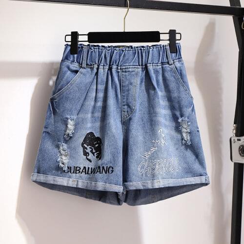 Plus Size 7XL 8XL 9XL 100KG 150KG High Waist Denim Shorts Female Short Jeans for Women Summer Ladies Hot Shorts