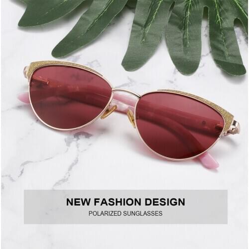 BLUEMOKY Metal Cat Eye Sunglasses for Women Retro Acetate Polarized UV400 Protection Lens Sun Glasses Driving Shades Eyewear