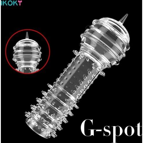 1/5pcs Particle Massager Penis Extender Enlargement Sleeve Sex Toys for Men Cock Rings Reusable Condom Adult Product Couple Tool