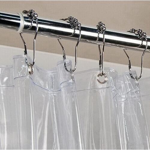 Happy Tree Brass Gourd Ball Beaded Shower Curtain Hooks Lucky Ball Bathroom Curtain Hook Bathroom Set 12pcs Bathroom Metal Rings