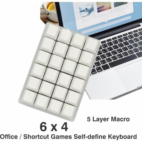 24 Key New Macro keyboard 5 Layers Layout Programmable OSU! Programming Keypad DIY For Game Drawing Media player Mouse mode