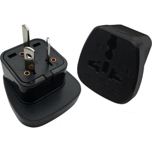 Black white Copper 10A 250V AU/UK/US/EU to Australia New Zealand 3 Pins travel adaptor plug socket onverter with safety door