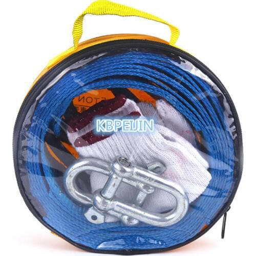 5M 8Tons Auto Emergency Reflective Car Towing Rope With U Steel Shackle for mazda 3 6 2 5 CX-5 CX-7 CX-3 323 ATENZA accessories