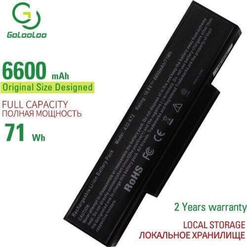 9Cells 71Wh Laptop battery for Asus li-ion A32-K72 A32-N71 K72DR K72 K72D K72F K72JR K73 K73SV K73S N73SV X77X77VN k72-100 X77VN