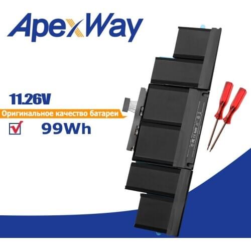 Apexway 11.26V A1417 Laptop Battery For MacBook Pro 15" A1398 2012 2013 Retina MC975LL/A ME665LL/A ME664LL/A MC976LL/A MD831LL/A