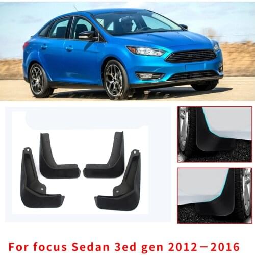 Car Mud Guards For Ford Focus Sedan 2012 2013 2014 2015 2016 Splash Guards Over Fender Kit Car Styling Fender Accessories 4Pcs