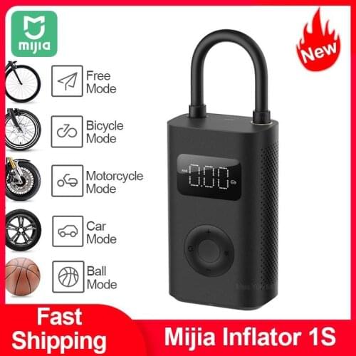 Xiaomi Mijia Upgrade Version Inflator 1S Car Electrical Air Pump Wireless Tire Electric Air Pump for Car Motorcycle Bicycle Bal