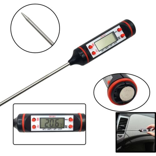Car Air Condition Outlet Needle Type LCD Digital Gauge Check Tool Kitchen Thermometer Range minus 50 to zero above 300 degrees