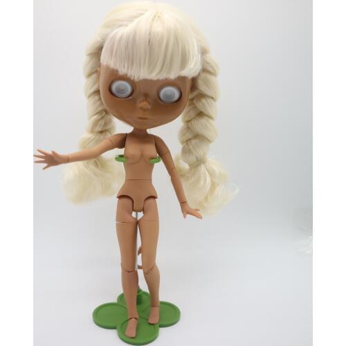 Without eyes chips joint body doll without make up Nude blyth doll for DIY 0704