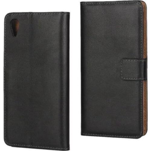 Genuine Leather Wallet Flip Cover Case for Sony Xperia X XA X Performance Z Ultra XL39h with Card Slot Holder