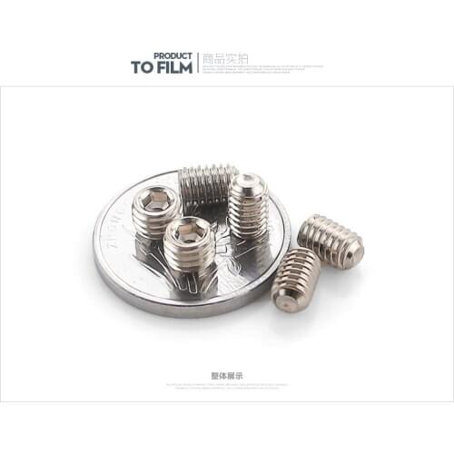 DIN916 socket head less hexagon set screw head less screw machine m2.5-m5 from stock 50Pcs