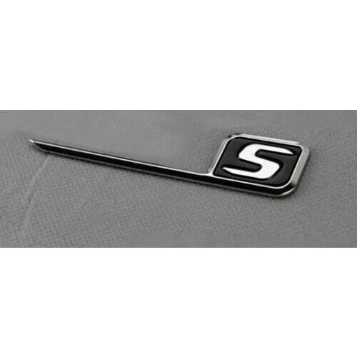For AMG S Emblem Logo AMG For Mercedes S 3D Black C63S CLS63S ABS