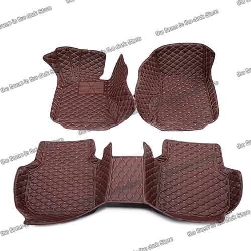 Leather car interior floor mats for audi a6 2004 2005 2006 2007 2008 2009 2010 accessories allroad carpet rug c6 avant auto 4f