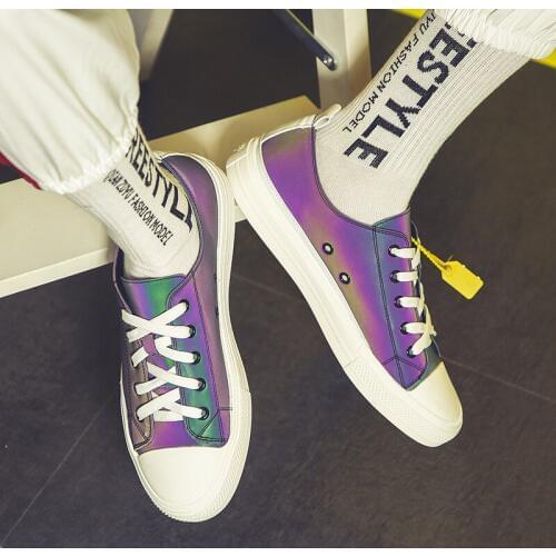 Men Shoes Summer Shoes Men Lace-Up Style Light Breathable Fashion Sneakers Men Vulcanized Shoes Color changing Luminous KY-27