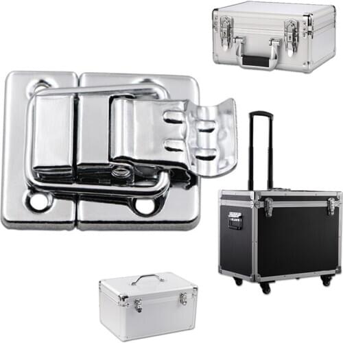 Stainless Steel Chrome Latch Toolbox Buckle Instrument Box Lock File Box Buckle Cosmetic Case Aluminum Tool Box Buckle