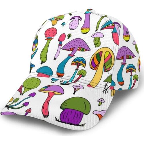 NOISYDESIGNS New Baseball Caps Mushrooms Printed Hip Hop Hats Men Snapback Fashion Streetwear Cap Women Men