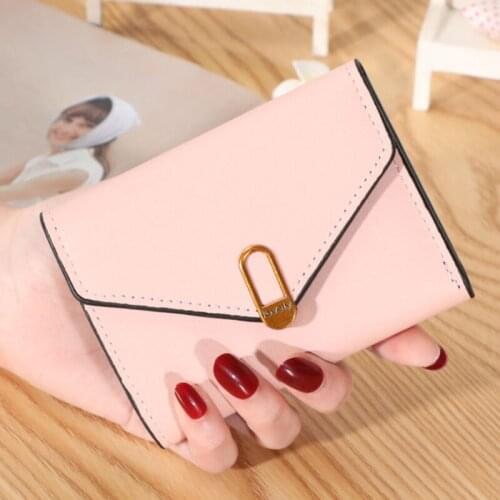 New Ladies Purse Top Leather Mini Envelope Wallet Women Wallet Purse Small Clutch Female Wallets Card Holder Carteira