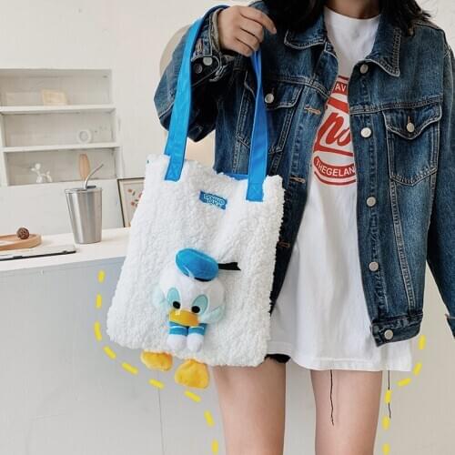New Disney Cute Cartoon Donald Duck Shoulder Bag Large-capacity Messenger Bag Fashion Handbag Tote Bag