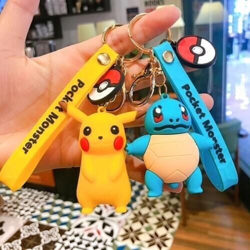 Original Pokemon Pikachu Action Figures Fashion Keychain Pendant Pokemon Anime Model Toys Dolls Child Christmas Gift