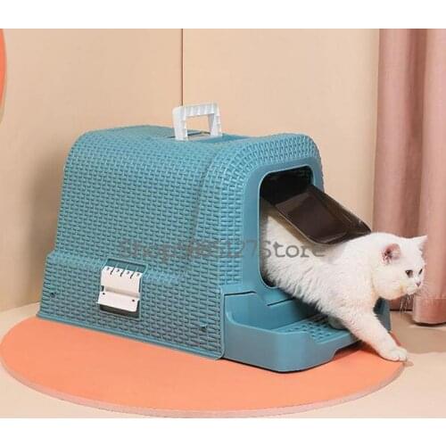 Fully Enclosed Cat Litter Basin Drawer Cat Toilet Super Large Deodorant Anti Splash Cat Excrement Basin Cat Products