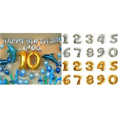 Size 75cm = 30 inch number can choose foil mylar Balloons helium hydrogen for Birthday Wedding Party decor Wholesale retail