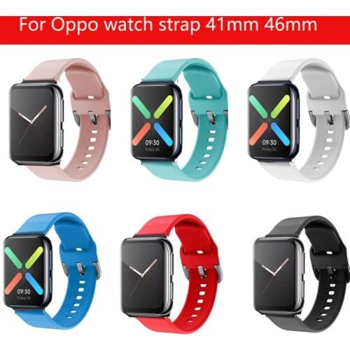 Colorful Replacement Bracelet wristband for OPPO watch 2 1 band Rubber sport belt silicone 41mm 42mm 46mm